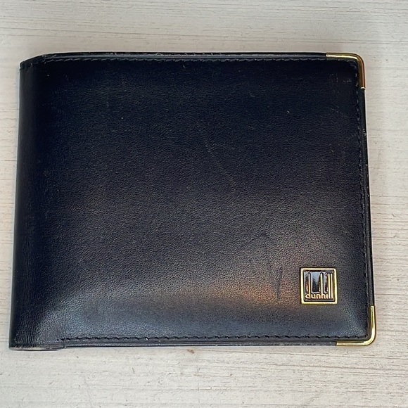 Dunhill Wallet Black Leather Wallet Men’s Dunhill BiFold Wallet Men’s Wallet 🪪 🔥 - Picture 1 of 16